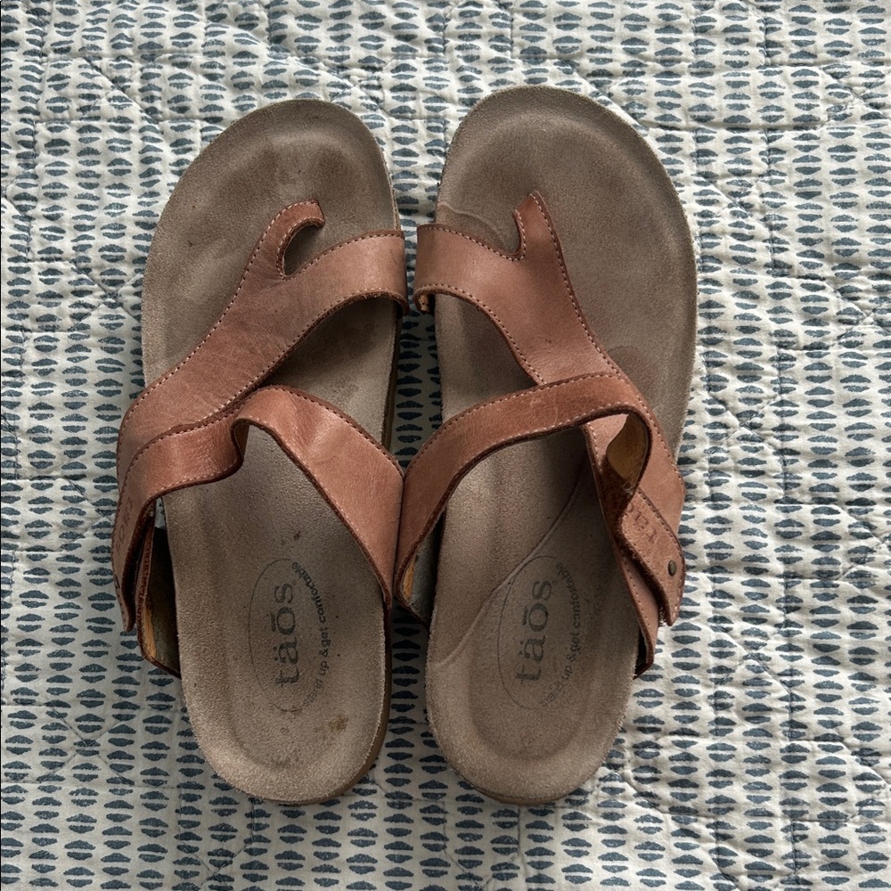 Taos Footwear Tan Leather Sandals 8, EU39